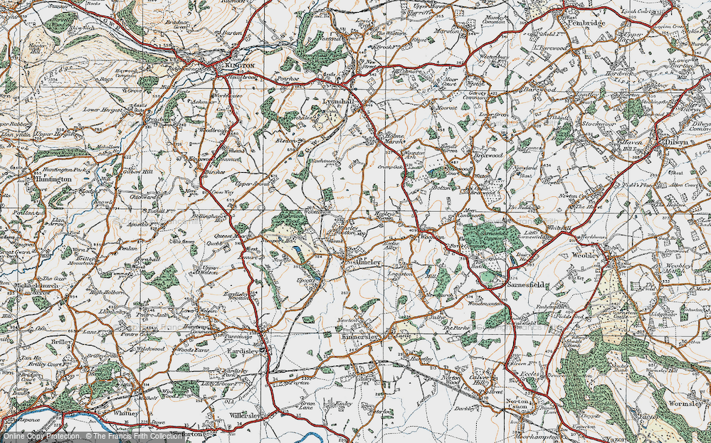 Old Map of Almeley Wootton, 1920 in 1920