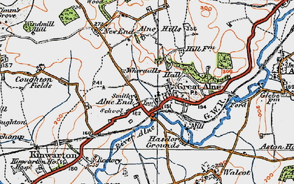 Old map of Alne End in 1919
