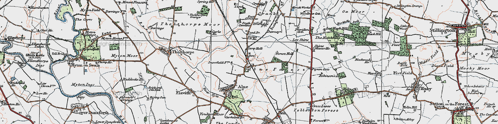 Old map of Alne Station in 1924
