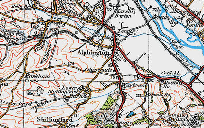 Old map of Alphington in 1919