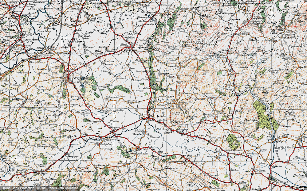 Old Map of Alport, 1921 in 1921
