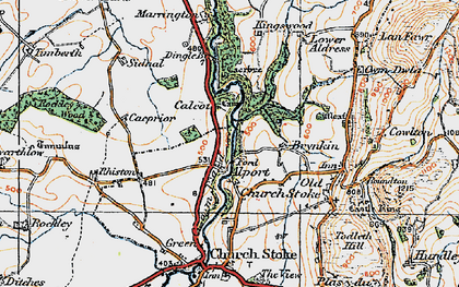 Old map of Alport in 1921