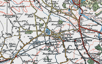 Old map of Alsager in 1923