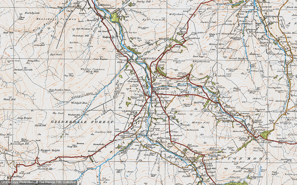 Old Map of Historic Map covering Bankfoot in 1925