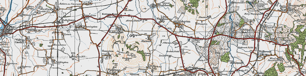 Old map of Alstone in 1919