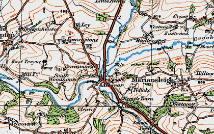 Old map of Alswear in 1919