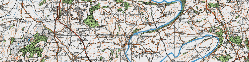 Old map of Altbough in 1919