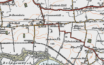 Old map of Althorne in 1921