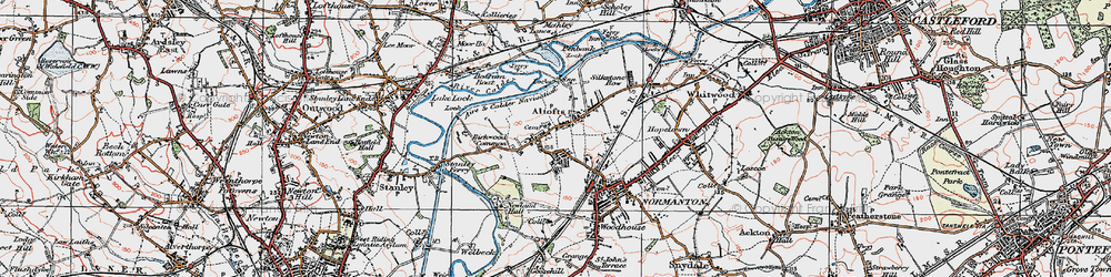 Old map of Altofts in 1925