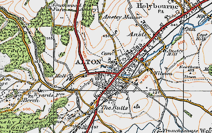 Old map of Alton in 1919