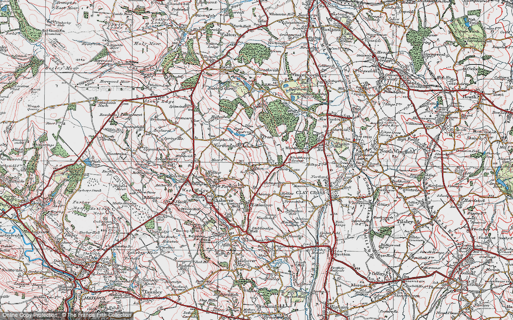 Old Map of Historic Map covering Woodthorpe Grange in 1923