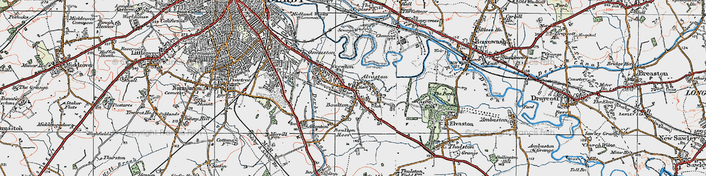 Old map of Alvaston in 1921