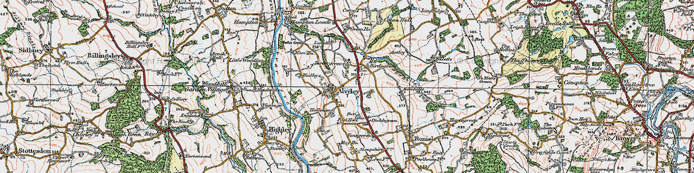 Old map of Bowhills in 1921