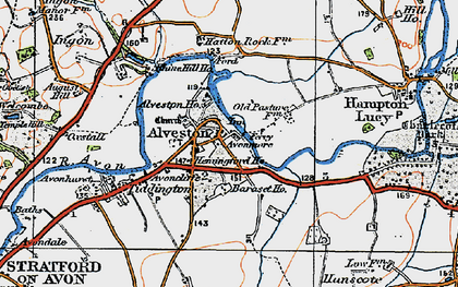 Old map of Alveston Ho in 1919