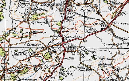 Old map of Alveston in 1919