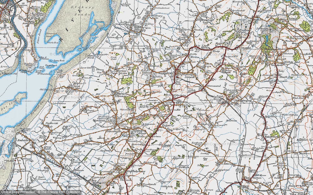 Old Map of Alveston Down, 1919 in 1919