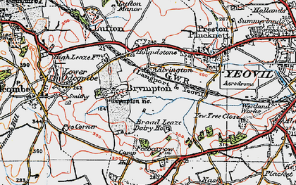 Old map of Brympton House in 1919