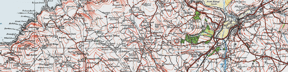 Old map of Amalebra in 1919