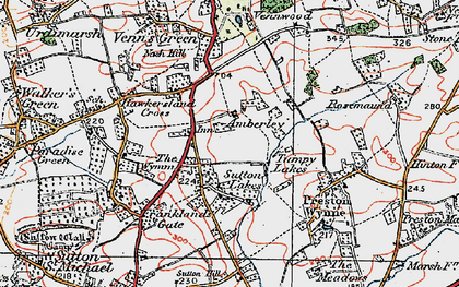 Old map of Amberley in 1920
