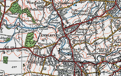Old map of Amblecote in 1921