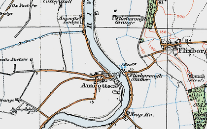 Old map of Amcotts in 1924