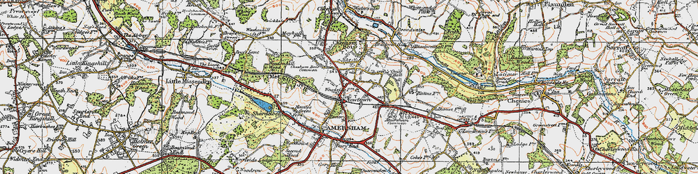 Old map of Amersham in 1920