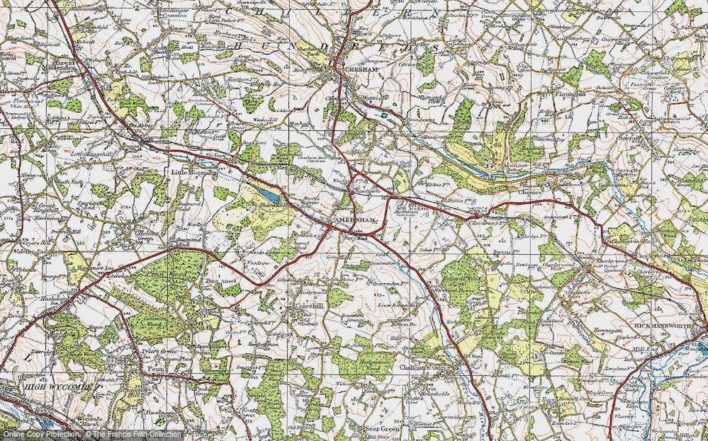 Old Map of Amersham Common, 1920 in 1920
