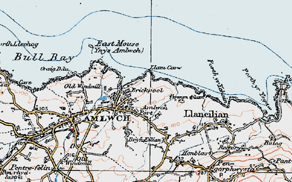 Old map of Amlwch Port in 1922