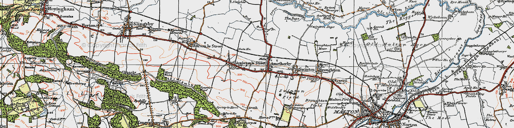 Old map of Amotherby in 1924