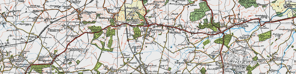 Old map of Ampthill in 1919