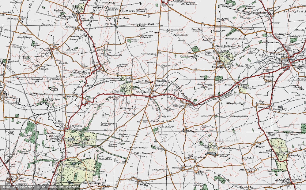 Old Map of Ancaster, 1922 in 1922