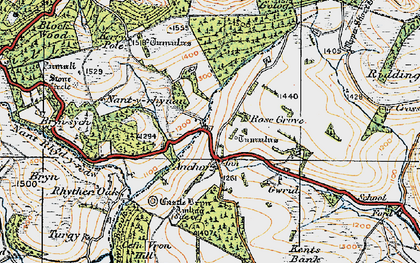 Old map of Block Wood in 1920