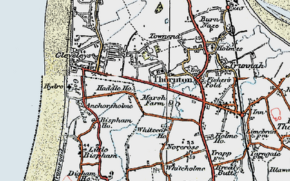 Old map of Anchorsholme in 1924