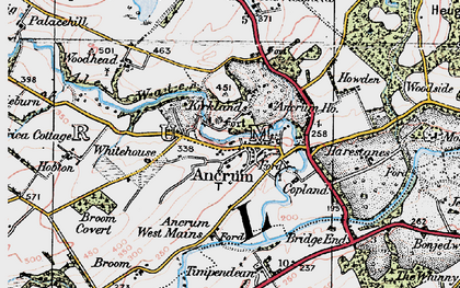 Old map of Ancrum in 1926