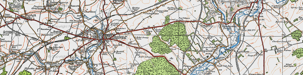 Old map of Old Pound in 1919