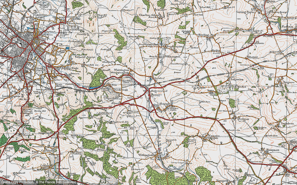 Old Map of Andoversford, 1919 in 1919