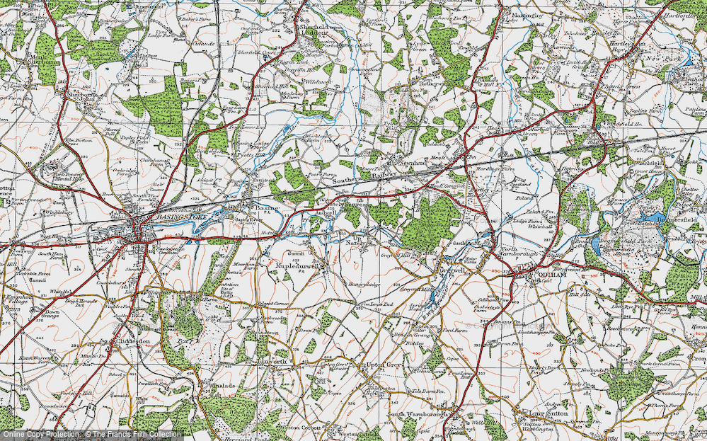 Old Map of Andwell, 1919 in 1919
