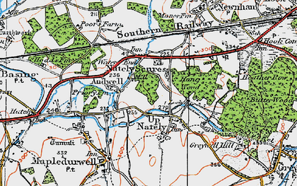 Old map of Andwell in 1919