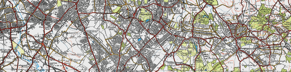 Old map of Anerley in 1920