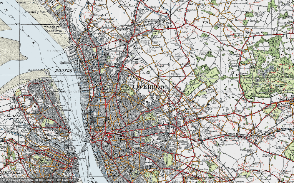 Old Map of Anfield, 1923 in 1923