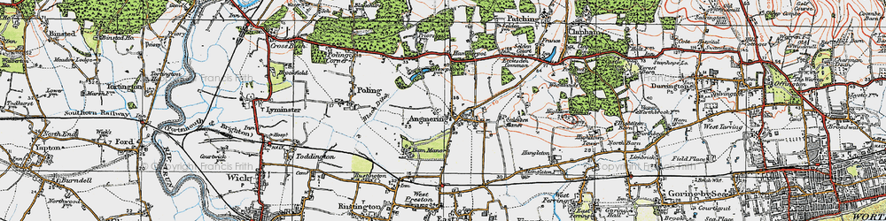 Old map of Angmering in 1920