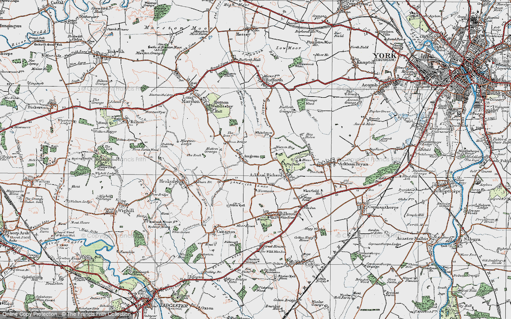 Old Map of Angram, 1924 in 1924
