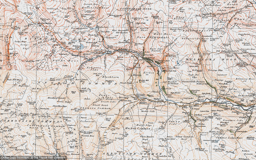 Old Map of Angram, 1925 in 1925