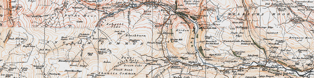 Old map of Benty Gutter in 1925