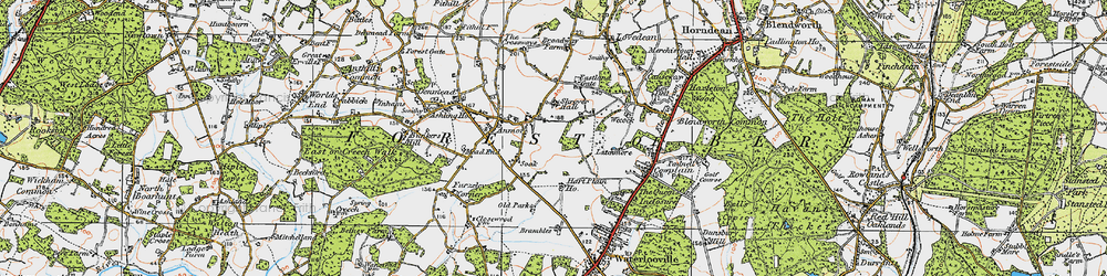 Old map of Anmore in 1919