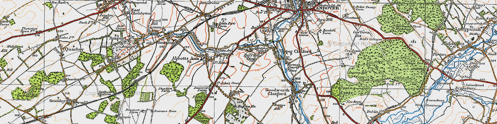 Old map of Anna Valley in 1919
