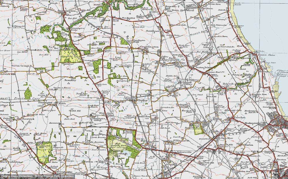Old Map of Annitsford, 1925 in 1925