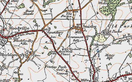 Old map of Annwell Place in 1921