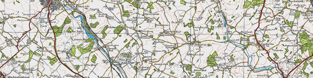 Old map of Ansells End in 1920