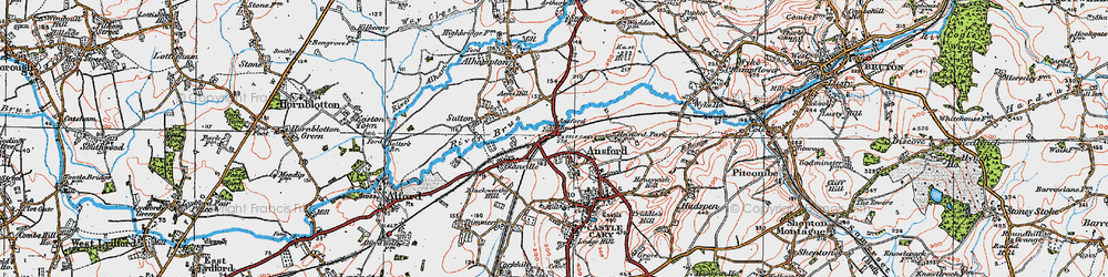 Old map of Ansford Br in 1919